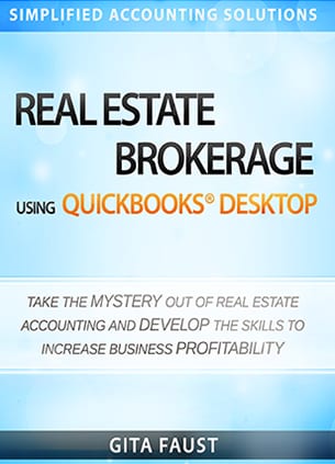 real estate brokerage quickbooks desktop book cover