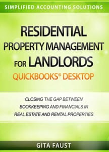 residential property management landlords quickbooks desktop book cover
